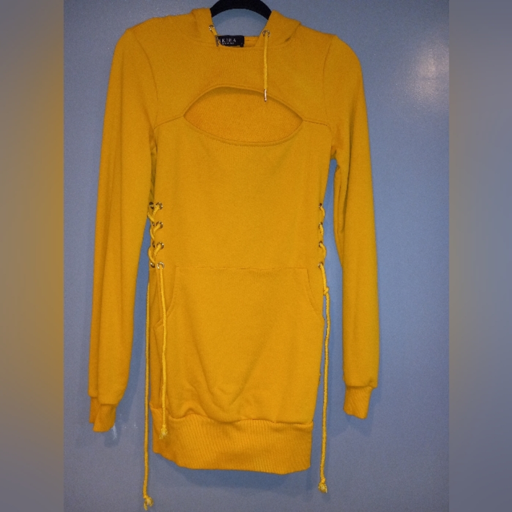 Yellow Sweater Dress